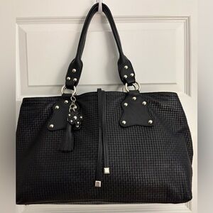 Cavalcanti Italian Leather Tote ~ Black